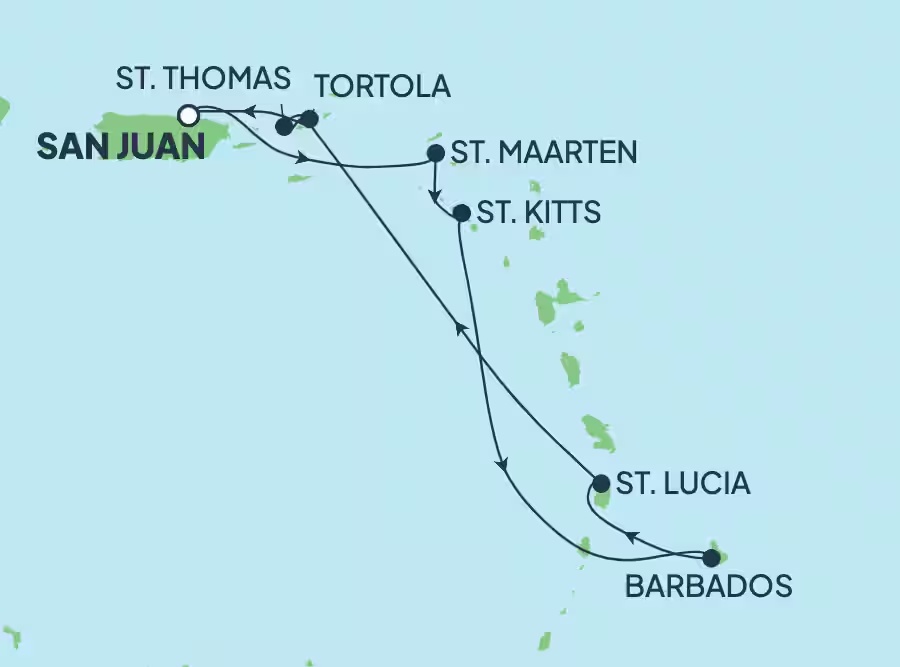 7-day Caribbean Round-trip San Juan: Barbados & St. Thomas, Norwegian Prima